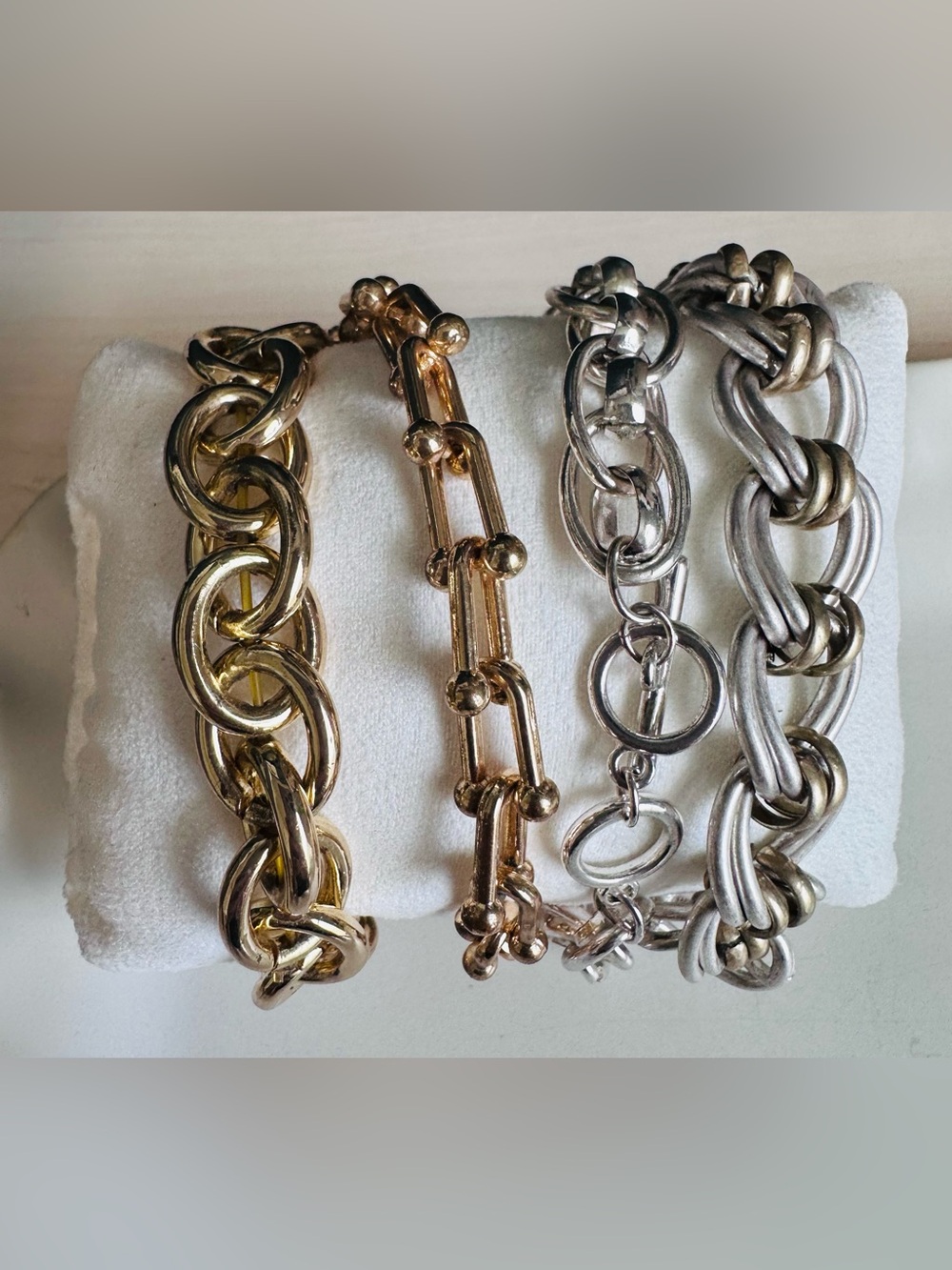 Brighton Bracelet Lot of “4” Gold & Silver Plated with Chunky Links